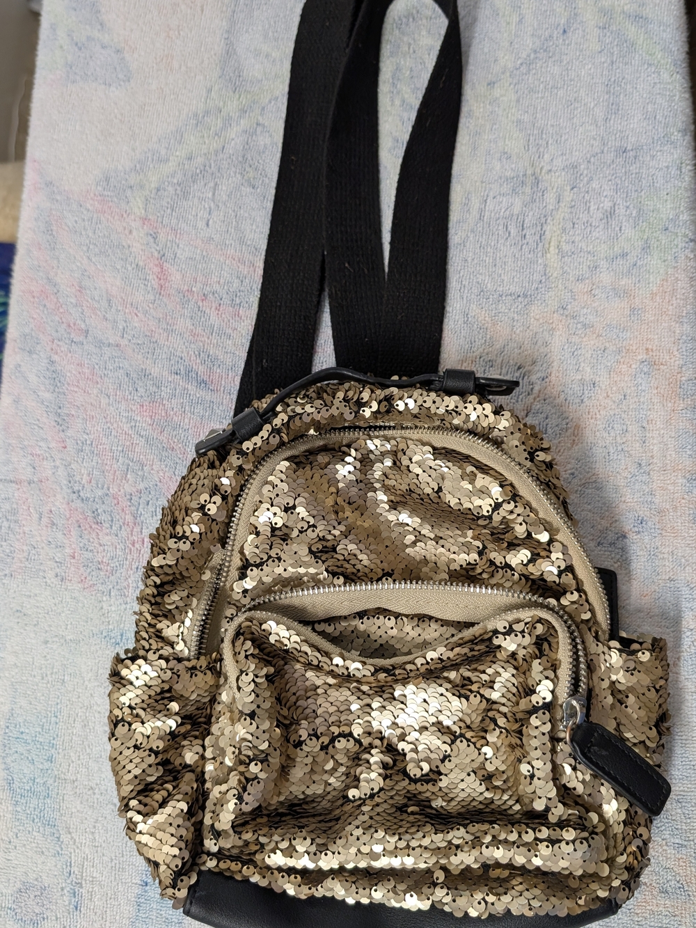 Sequin Mini Backpack - Gold - Picture 11 of 13